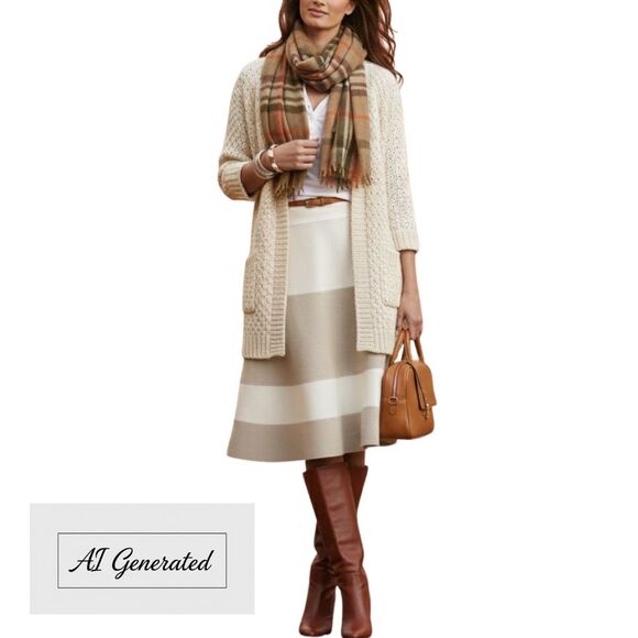 J Crew Collection Silk Linen A-Line Ivory Beige Skirt 4 - Picture 13 of 14